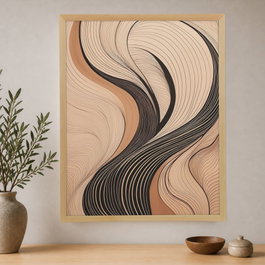 Wallity Pintura Decorativa en Lienzo Enmarcada 70 x 95 cm Multicolor